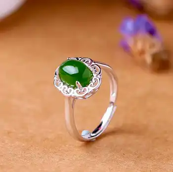 Hetian Biyu Silver Inlay Ring Small Ring j12#
Hetian Biyu Silver Inlay Ring Small Ring j12#