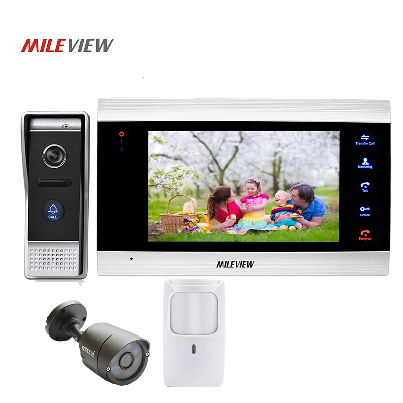 Free Shipping 800TVL 7" Screen Video Intercom Door Phone Record Kit 110 View Angle Door Camera CCTV PIR Motion Detection Alarm
Free Shipping 800TVL 7" Screen Video Intercom Door Phone Record Kit 110 View Angle Door Camera CCTV PIR Motion Detection Alarm