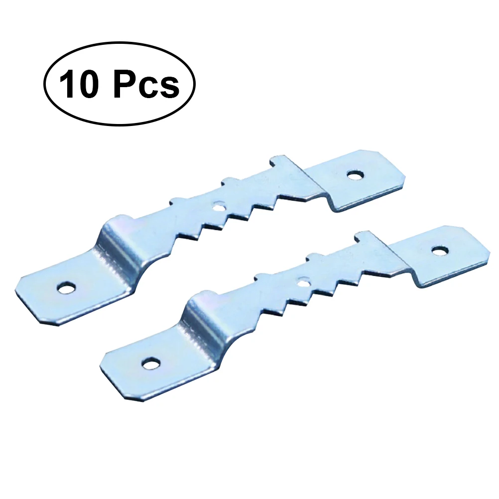 10PCS Double Hole Hanging Picture Painting Mirror Frame Saw Tooth Hook Hanger with Screws (Silver)
10PCS Double Hole Hanging Picture Painting Mirror Frame Saw Tooth Hook Hanger with Screws (Silver)