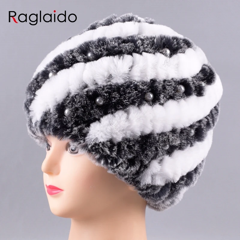Raglaido Women's hats caps real rabbit fur hat skullies beanies winter warm pearls Unique New design fashion snow cap LQC100
Raglaido Women's hats caps real rabbit fur hat skullies beanies winter warm pearls Unique New design fashion snow cap LQC100