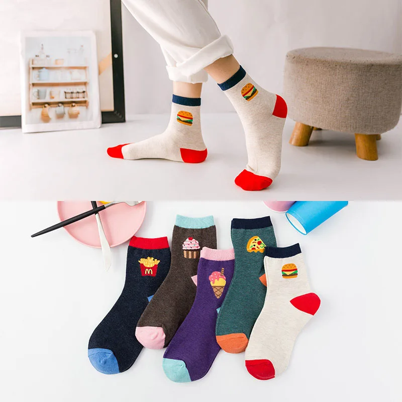 Socks for women Ins style fruit pizza Burger French fries cotton funny cute short socks 2019 spring summer female casual sock
Socks for women Ins style fruit pizza Burger French fries cotton funny cute short socks 2019 spring summer female casual sock