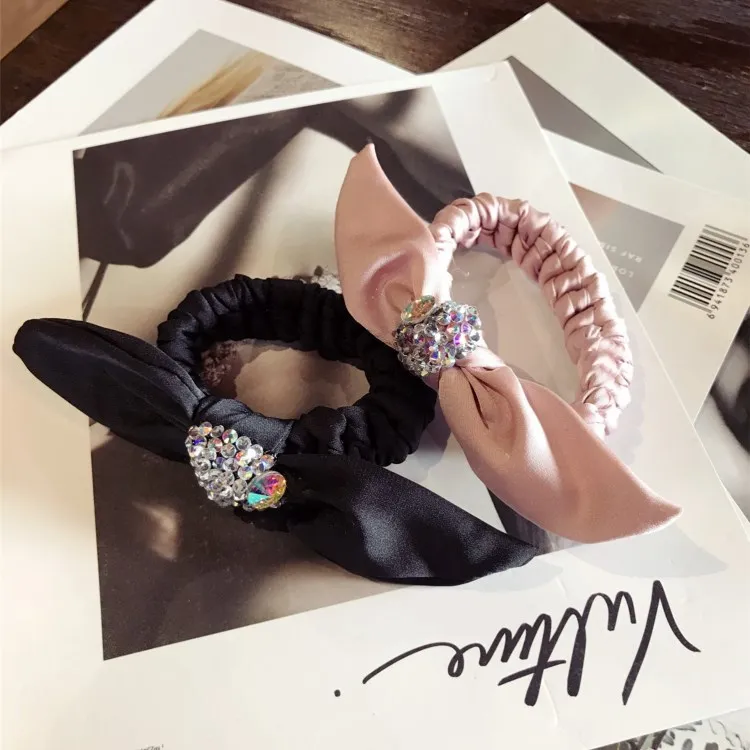 Korea New Style Solid Bows Crystal Elastic Hair Bands Diamond Hair Accessories Hair Bows Rubber Band Hair Ring Gum For Women
Korea New Style Solid Bows Crystal Elastic Hair Bands Diamond Hair Accessories Hair Bows Rubber Band Hair Ring Gum For Women