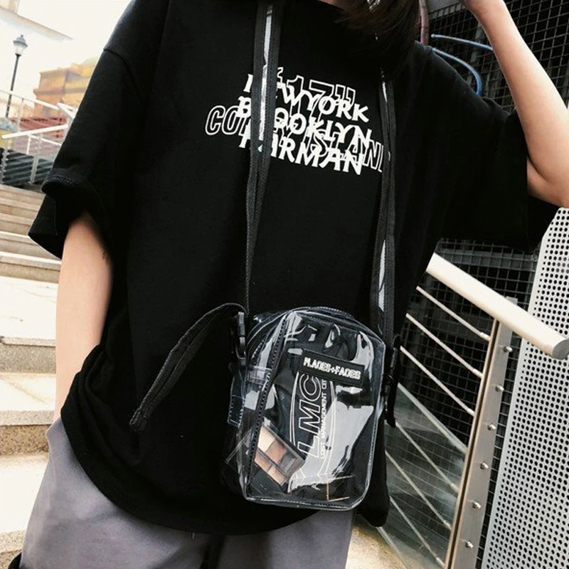 Small Square Shoulder Transparent Bag PVC Handbags Men Women Hip Hop Letters Beach Bag Female Casual Messenger Bags Flap Bags
Small Square Shoulder Transparent Bag PVC Handbags Men Women Hip Hop Letters Beach Bag Female Casual Messenger Bags Flap Bags