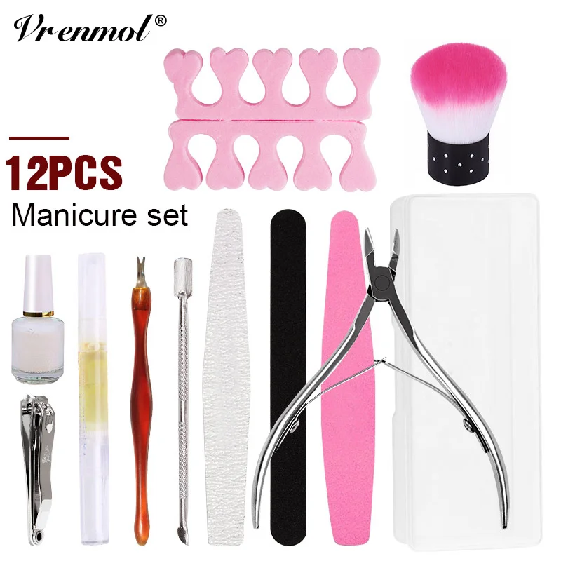 Vrenmol Nail Manicure Kit 6pcs/12pcs/Set Brush Durable Buffing Grit Nail Files LED UV Accessories Gel Polish Tools
Vrenmol Nail Manicure Kit 6pcs/12pcs/Set Brush Durable Buffing Grit Nail Files LED UV Accessories Gel Polish Tools