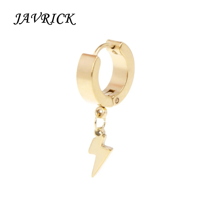 1pc Punk Earrings Fashion Lightning Pendant Personality Male Titanium Steel Stud Buckle Anti Allergy Charms Brincos Gifts
1pc Punk Earrings Fashion Lightning Pendant Personality Male Titanium Steel Stud Buckle Anti Allergy Charms Brincos Gifts