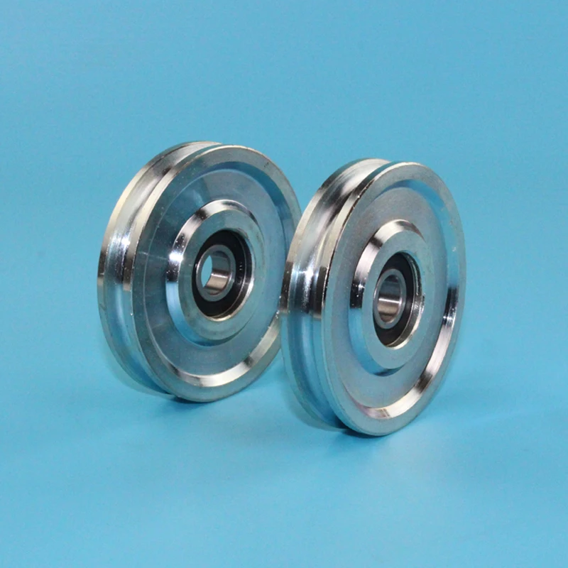 2.8 inch steel rope, nylon rope transmission deep U-groove sliding roller/pulley/wheels with 6001RS bearing bore 12mm. 2pcs/lot
2.8 inch steel rope, nylon rope transmission deep U-groove sliding roller/pulley/wheels with 6001RS bearing bore 12mm. 2pcs/lot