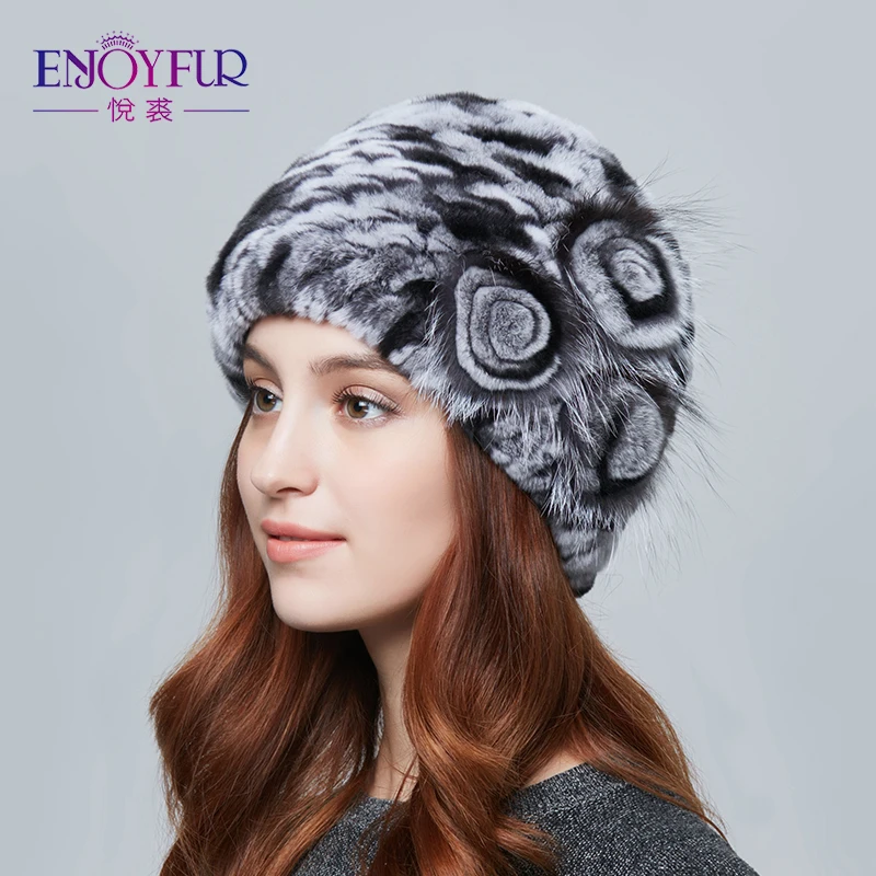 ENJOYFUR Real Fur Hats For Women Rex Rabbit And Fox Fur Winter Hat Female Patchwork Floral Cap Warm Girl Skullies Beanies
ENJOYFUR Real Fur Hats For Women Rex Rabbit And Fox Fur Winter Hat Female Patchwork Floral Cap Warm Girl Skullies Beanies