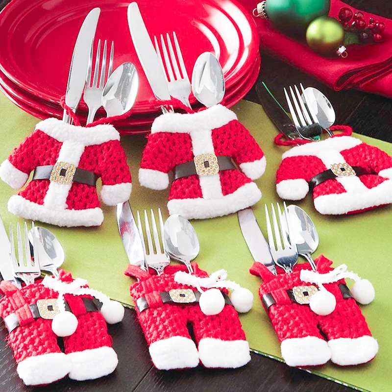2pcs/set Christmas Cutlery Pocket Fork Knife Decor Table Pouch Lovely Santa Claus Snowman Dinner Kitchen Tableware Holder 6A0413
2pcs/set Christmas Cutlery Pocket Fork Knife Decor Table Pouch Lovely Santa Claus Snowman Dinner Kitchen Tableware Holder 6A0413