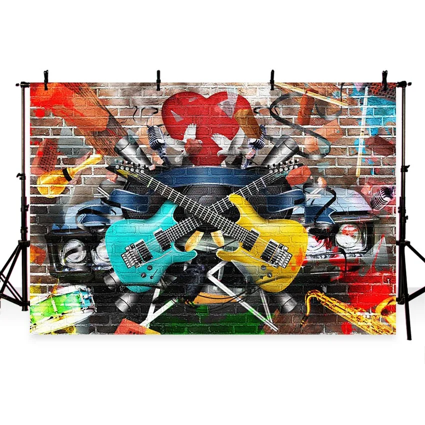 background paper photography rock guitar graffiti wall 7x5ft vinyl backdrops for photo studio kids street background for party
background paper photography rock guitar graffiti wall 7x5ft vinyl backdrops for photo studio kids street background for party