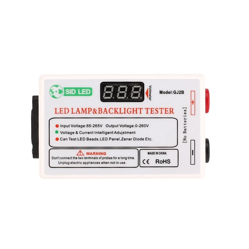 GJ2B Voltage LED LCD TV Screen Backlight Zener Diode Tester Meter Lamp Strip Bead Light Board Test Tool Output 0~260V EU Plug
GJ2B Voltage LED LCD TV Screen Backlight Zener Diode Tester Meter Lamp Strip Bead Light Board Test Tool Output 0~260V EU Plug