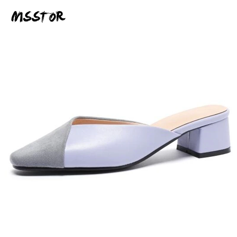 MSSTOR Mixed Colors Mules Shoes Women Square Toe Outdoor Women Summer Slippers 2019 Casual Concise High Heels Slippers Shallow
MSSTOR Mixed Colors Mules Shoes Women Square Toe Outdoor Women Summer Slippers 2019 Casual Concise High Heels Slippers Shallow