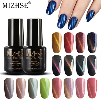 MIZHSE Cat Eye Gel Nail And Double-End Magnet Stick DIY Nail Art Design Magnetic Tools Cat Eyes Effect UV Gel Nail Polish