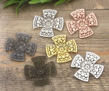 51mm Vintage Filigree 4-Leaf Flower Charms Connector Links Bu Yao Hair Sticks DIY Jewelry Accessories Findings Multi-color
51mm Vintage Filigree 4-Leaf Flower Charms Connector Links Bu Yao Hair Sticks DIY Jewelry Accessories Findings Multi-color
