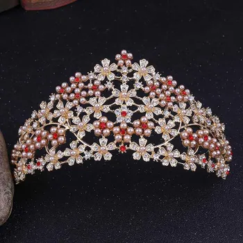 FORSEVEN Luxury Gold Pearl Women Tiaras Crowns Hair Jewelry Crystal Flower Diadem Headpiece Wedding Bridal Hair Accessories JL
FORSEVEN Luxury Gold Pearl Women Tiaras Crowns Hair Jewelry Crystal Flower Diadem Headpiece Wedding Bridal Hair Accessories JL