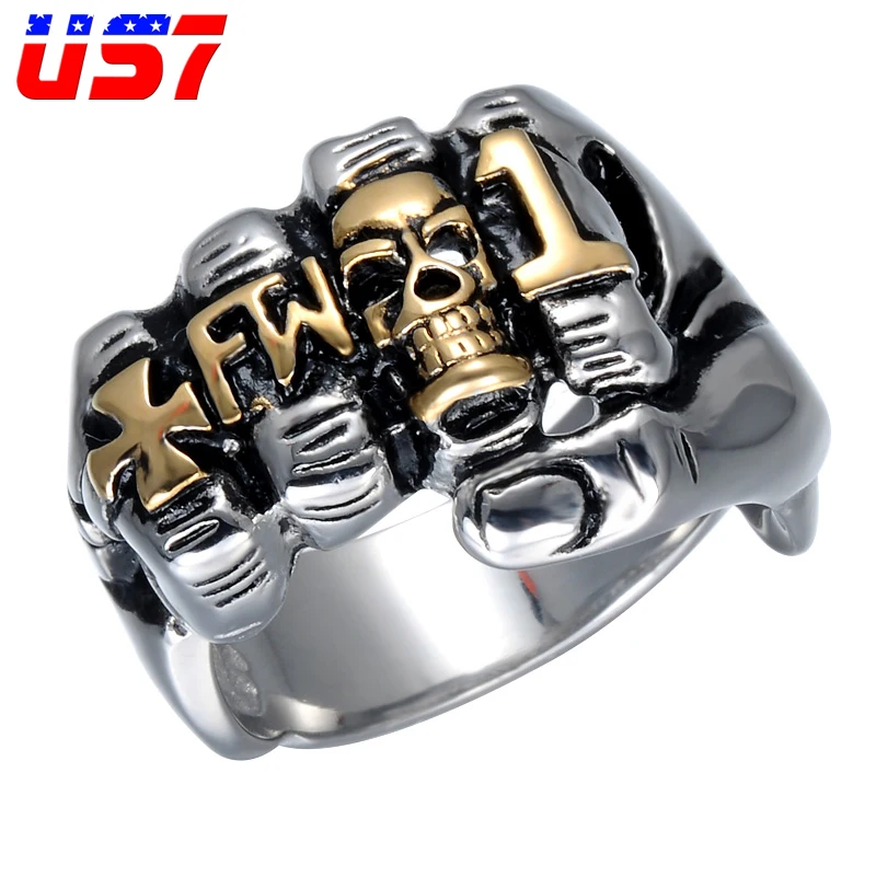 US7 Vintage Punk Rock Men Cross Rings Stainless Steel Viking Retro Grim Skull Skeleton Fingers Gothic Ring For Man Jewelry
US7 Vintage Punk Rock Men Cross Rings Stainless Steel Viking Retro Grim Skull Skeleton Fingers Gothic Ring For Man Jewelry
