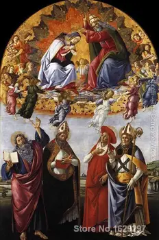 Coronation of the Virgin with St. John the Evangelist Augustine Jerome & Eligio Sandro Botticelli Canvas High quality Handmade
Coronation of the Virgin with St. John the Evangelist Augustine Jerome & Eligio Sandro Botticelli Canvas High quality Handmade