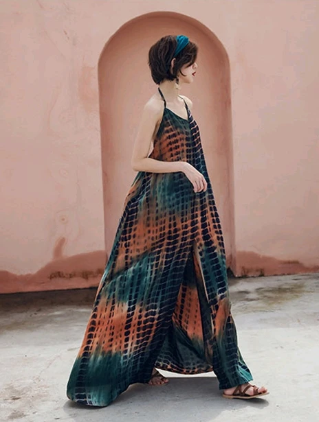 Thai net red dress, loose back dress, skinny and super Xianxia