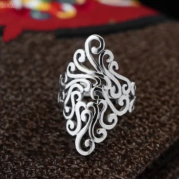 S925 Sterling Silver women's fashion jewelry Vintage palace ring female hollow pattern wide
S925 Sterling Silver women's fashion jewelry Vintage palace ring female hollow pattern wide