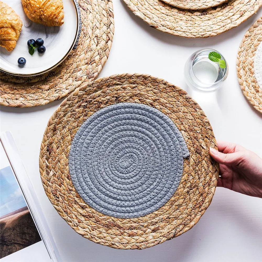 Placemat Polyester Fiber Cotton Dining Table Insulation Round Placemats Coaster Linen Pads Creative Table Bowl Mats Home Decor
Placemat Polyester Fiber Cotton Dining Table Insulation Round Placemats Coaster Linen Pads Creative Table Bowl Mats Home Decor