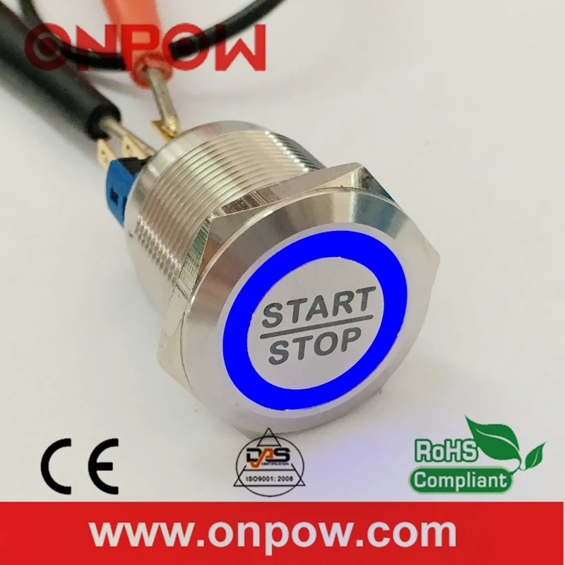 ONPOW 22mm Stainless steel Momentary Waterproof IP65 Engine start stop push button switch (GQ22-11E/B/12V/S SS) CE, ROHS
ONPOW 22mm Stainless steel Momentary Waterproof IP65 Engine start stop push button switch (GQ22-11E/B/12V/S SS) CE, ROHS