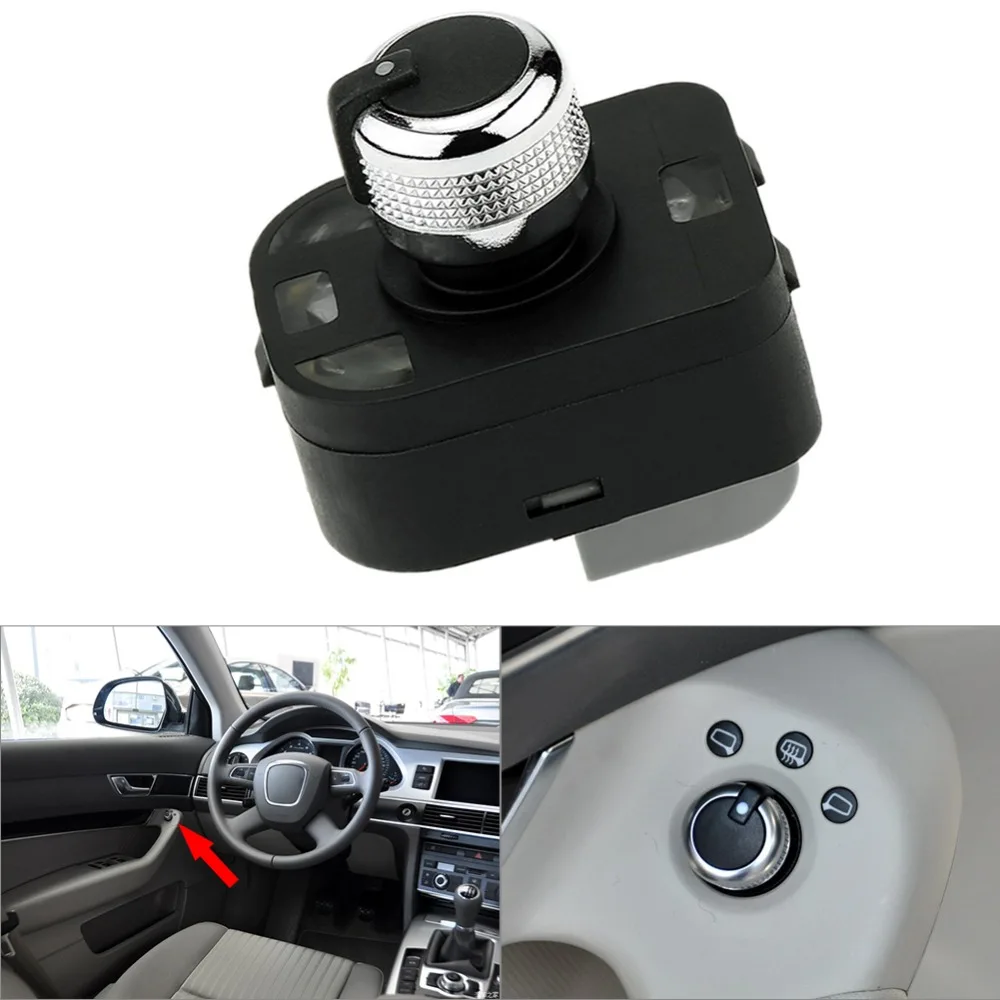 Black&Chrome Car Rearview Mirror Switch Knob For Audi A2 A3 A4 A6 4F0 959 565 Car Styling
Black&Chrome Car Rearview Mirror Switch Knob For Audi A2 A3 A4 A6 4F0 959 565 Car Styling