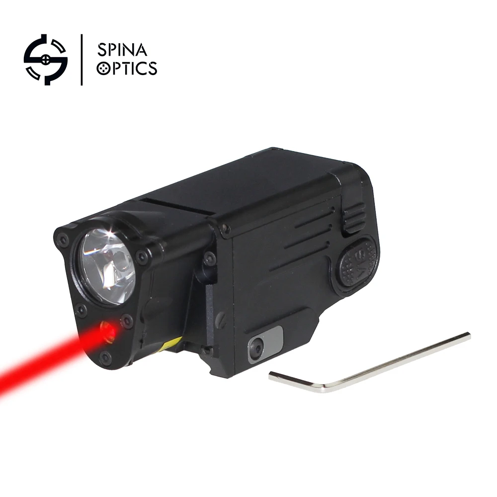 SPINA OPTICS Tactical CNC Finished SBAL-PL LED Light With Red Laser Pistol Rifle Flashlight Constant Momentary Strobe Flashlight
SPINA OPTICS Tactical CNC Finished SBAL-PL LED Light With Red Laser Pistol Rifle Flashlight Constant Momentary Strobe Flashlight