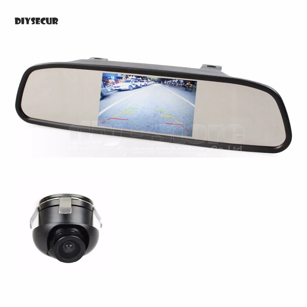 Фото DIYSECUR 4.3 Inch Car LCD Rear View Rearview Mirror Monitor + 360 HD / Front Side Camera Cam | Автомобили и мотоциклы