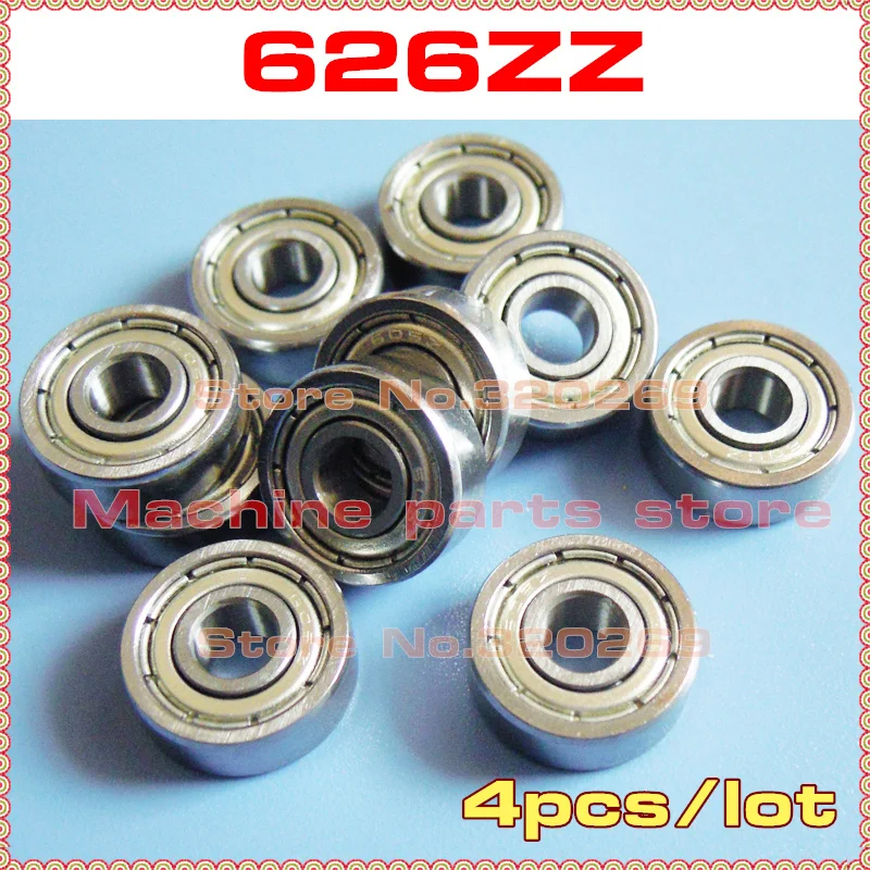4pcs radial shaft 626ZZ ball bearing 6*19*6 6x19x6mm metal shield 626Z deep groove ball bearing
4pcs radial shaft 626ZZ ball bearing 6*19*6 6x19x6mm metal shield 626Z deep groove ball bearing