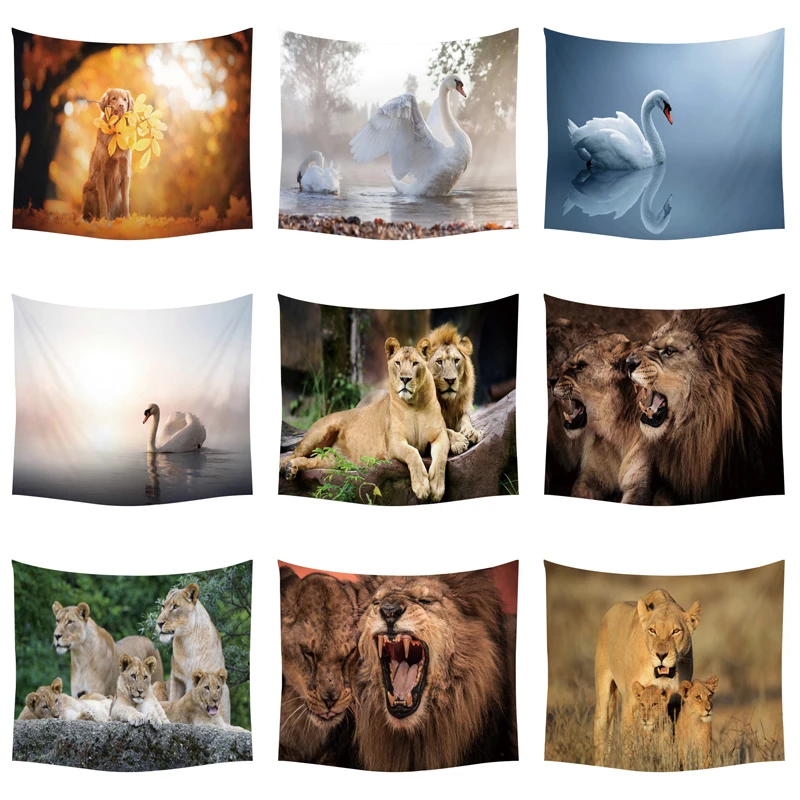 Lion Cat Animal Wall Tapestry Wall Hanging Carpet Printing Decorative Tablecloth Polyester Beach Towel Bedspread Home Decor
Lion Cat Animal Wall Tapestry Wall Hanging Carpet Printing Decorative Tablecloth Polyester Beach Towel Bedspread Home Decor