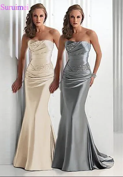 Silver Gray Bridesmaid Dresses Sweetheart Corset Lace Up Satin Champagne Long Brides Maid Dress Maid Of Honor Vestidos De
Silver Gray Bridesmaid Dresses Sweetheart Corset Lace Up Satin Champagne Long Brides Maid Dress Maid Of Honor Vestidos De