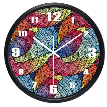 Hot Selling Silent Leaf Living Room Wall Clock Simple Circle Classical Colorful Watch
Hot Selling Silent Leaf Living Room Wall Clock Simple Circle Classical Colorful Watch