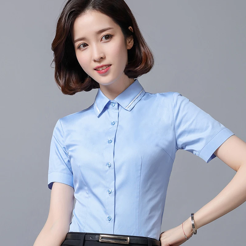 5XL Plus Size Shirt Women Cotton Blouse Fashion Short Sleeve Ladies Tops Professional Woman Blouses Formal Female Shirt
5XL Plus Size Shirt Women Cotton Blouse Fashion Short Sleeve Ladies Tops Professional Woman Blouses Formal Female Shirt