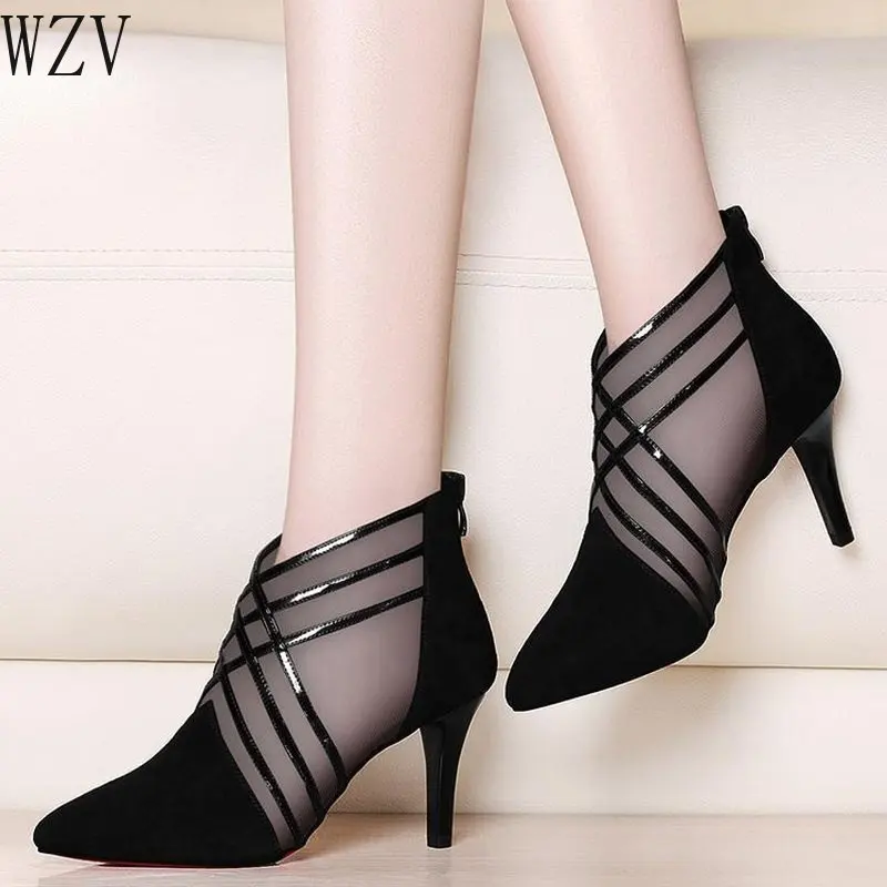 2019 Summer New Fashion Elegant Brand Mesh Sandals High-heeled Gladiator Pointed Thin Heels Women's Shoes Sandals K86
2019 Summer New Fashion Elegant Brand Mesh Sandals High-heeled Gladiator Pointed Thin Heels Women's Shoes Sandals K86