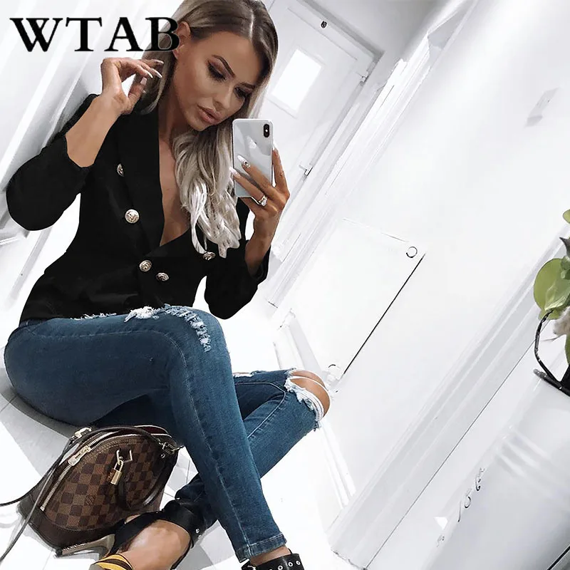 WTAB new plus size blazer women 2019 casual solid top spring autumn blazers and jackets bodycon coat long sleeve white blazer
WTAB new plus size blazer women 2019 casual solid top spring autumn blazers and jackets bodycon coat long sleeve white blazer