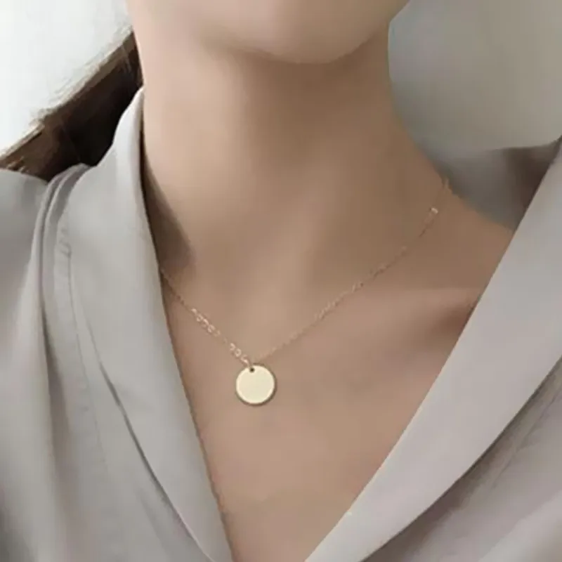 Coin Necklace fashion jewelry pendant for women Gold-Color simple round Handmade metal Long chain Necklace wholesale X151
Coin Necklace fashion jewelry pendant for women Gold-Color simple round Handmade metal Long chain Necklace wholesale X151