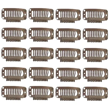 20Pcs Hair Extension Snap Clips Wig Grips Medium Remy Clip In 32mm Brown Hair Styling Tools Accessories
20Pcs Hair Extension Snap Clips Wig Grips Medium Remy Clip In 32mm Brown Hair Styling Tools Accessories