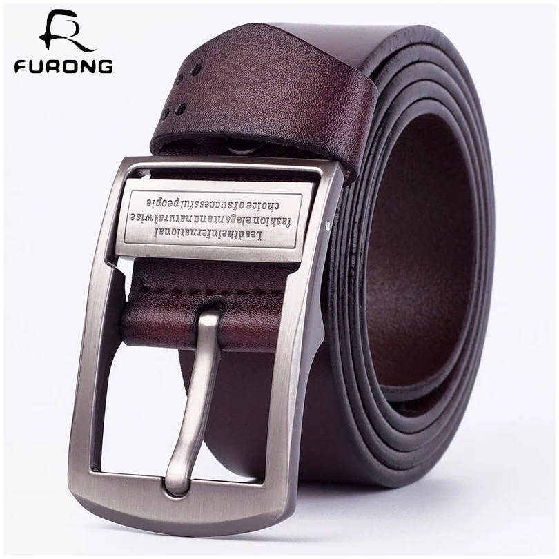 FURONG Genuine Leather Men Belts Modern Male Waist Belt Fashion Pin Buckle Black Brown Color Designer Real Cow Leather Belt
FURONG Genuine Leather Men Belts Modern Male Waist Belt Fashion Pin Buckle Black Brown Color Designer Real Cow Leather Belt