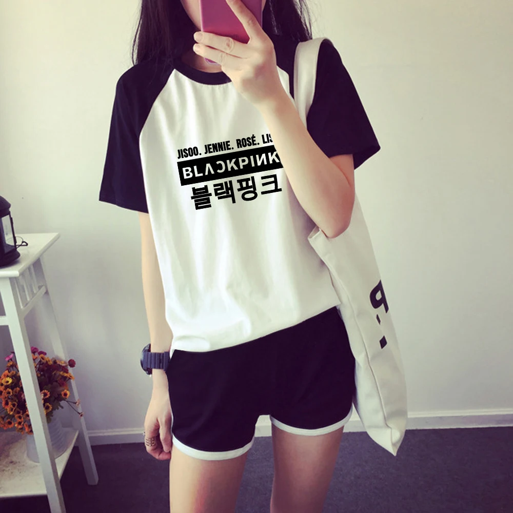 Blackpink two piece set kpop Short Sleeve T-shirt+shorts 2019 New Style Exclusive Summer T-shirt Women+shorts XS-2XL
Blackpink two piece set kpop Short Sleeve T-shirt+shorts 2019 New Style Exclusive Summer T-shirt Women+shorts XS-2XL