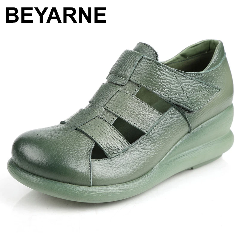 BEYARNENew Arrival Women's Sandals Genuine Leather Wedges Shoes Round Toe Flats Thick Heels Female Rome Summer Plataform Sandals
BEYARNENew Arrival Women's Sandals Genuine Leather Wedges Shoes Round Toe Flats Thick Heels Female Rome Summer Plataform Sandals