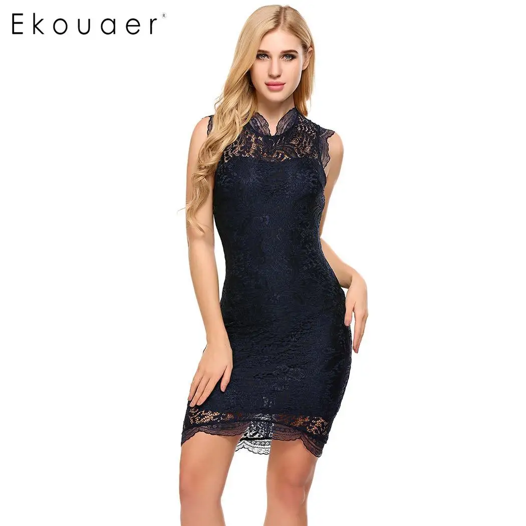 Ekouaer Women Elegant Lace Dress Vintage Summer Dresses O-Neck Sleeveless Lace Floral Pencil Party Clube Dress Vestidos
Ekouaer Women Elegant Lace Dress Vintage Summer Dresses O-Neck Sleeveless Lace Floral Pencil Party Clube Dress Vestidos