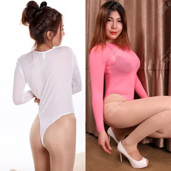 Wetlook Ice Silk Thin Transaprent Long Sleeve Bodysuit Women High Cut Sexy Sheer Black Bodysuits Pole Dance Clubwear One Piece
Wetlook Ice Silk Thin Transaprent Long Sleeve Bodysuit Women High Cut Sexy Sheer Black Bodysuits Pole Dance Clubwear One Piece