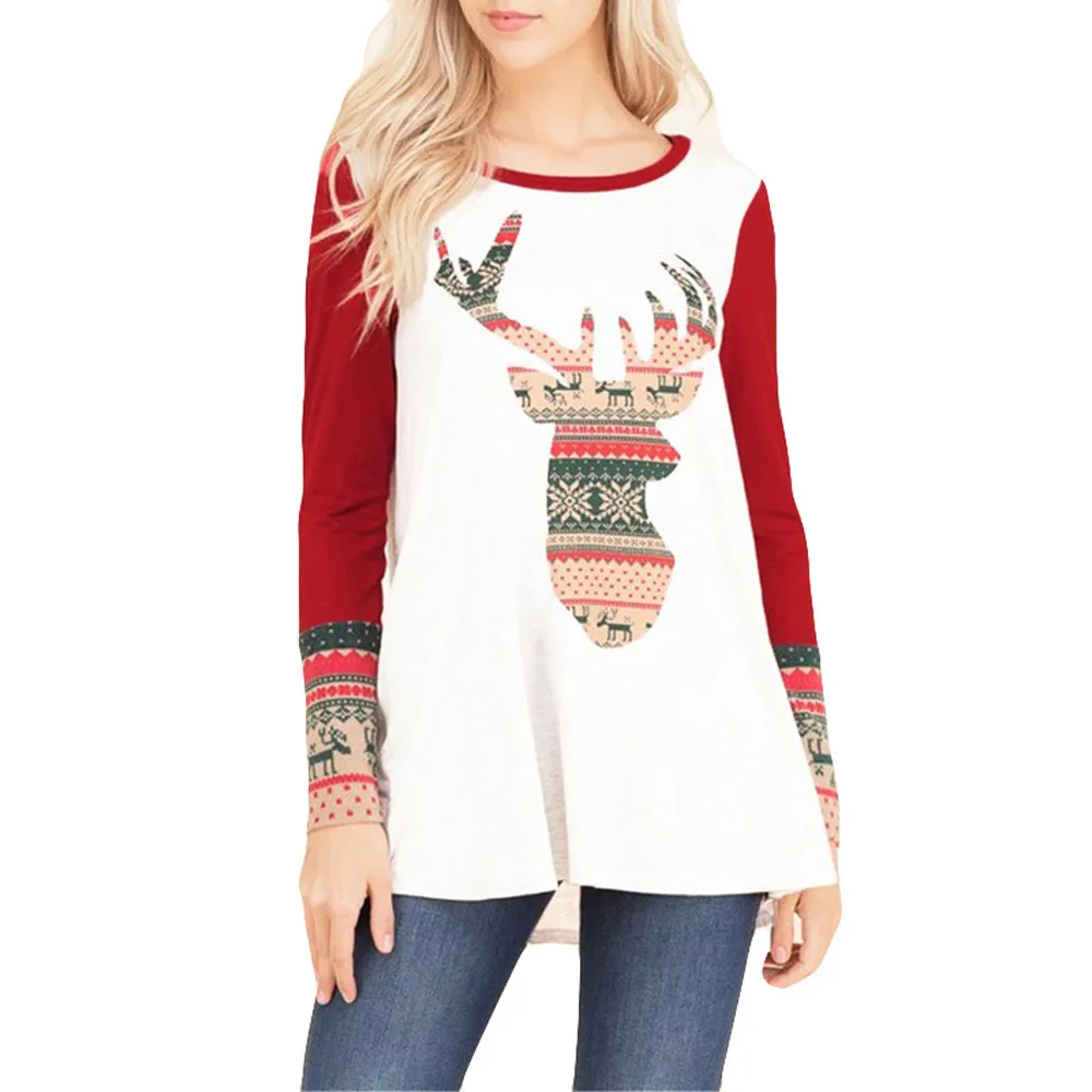Fashion Women Merry Christmas Elk Print O-Collar Long Sleeve Top Shirt women shirt long sleeve print Merry Christmas S.20
Fashion Women Merry Christmas Elk Print O-Collar Long Sleeve Top Shirt women shirt long sleeve print Merry Christmas S.20