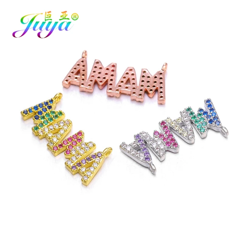 Juya DIY Multicolor Zircon Mom Mama Boy Girl Letter Charm Connectors Accessories For Mama Bracelet Necklace Making Components
Juya DIY Multicolor Zircon Mom Mama Boy Girl Letter Charm Connectors Accessories For Mama Bracelet Necklace Making Components