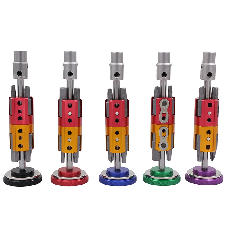Aluminum Bicycle Invisible Repair Tool Set Multifunction Kits Hexagon Screwdriver T25 Wrench for Chain Rivet Mountain Bike
Aluminum Bicycle Invisible Repair Tool Set Multifunction Kits Hexagon Screwdriver T25 Wrench for Chain Rivet Mountain Bike