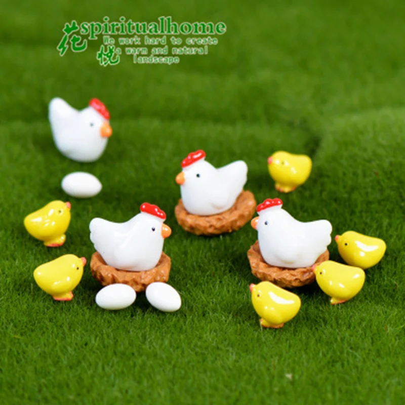 ZOCDOU-10-Pieces-Hen-Chicken-Chick-Egg-Nest-Small-Pasture-Statue-Figurine-Micro-Crafts-Ornament-Miniatures (5)