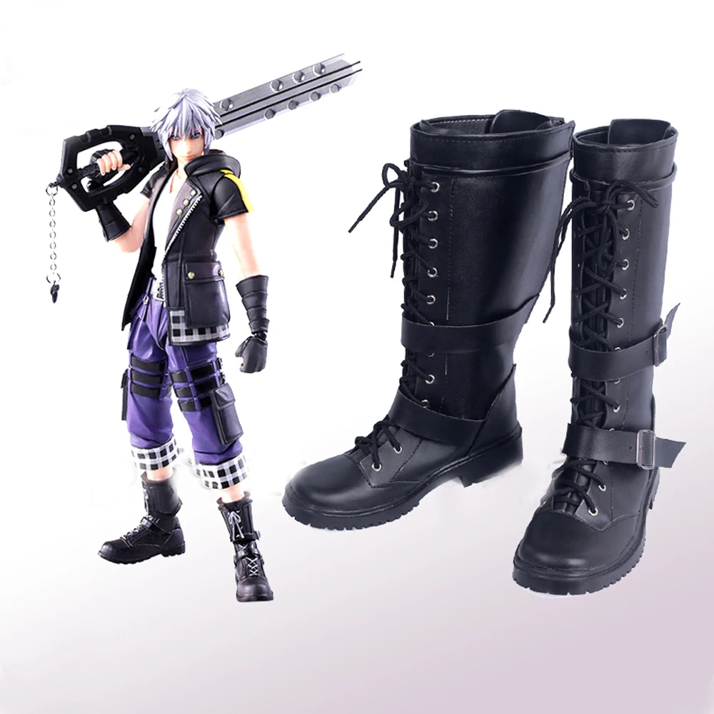 

Kingdom Hearts III Bring Arts Riku Cosplay Shoes Boots Superhero Halloween Carnival Party Costume Accessories Props