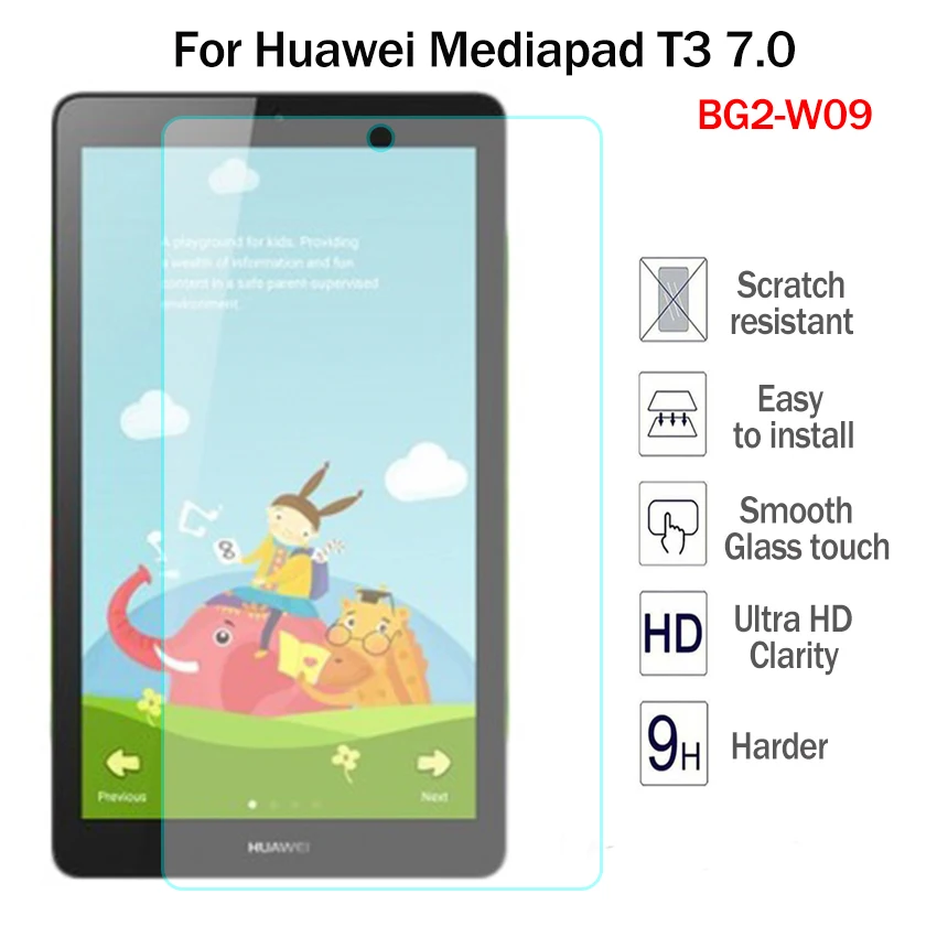 Top quality 9H Tempered Glass For Huawei Mediapad T3 7.0 WIFI 7'' Screen Protector Film Hard Cover For Huawei T3 7 BG2-W09 Guard
Top quality 9H Tempered Glass For Huawei Mediapad T3 7.0 WIFI 7'' Screen Protector Film Hard Cover For Huawei T3 7 BG2-W09 Guard