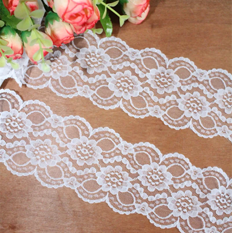 Width 75mm 8 yards white Embroidered Net Lace Trim fabric Garment ribbon headband wedding decoration gift DIY Accessorie
Width 75mm 8 yards white Embroidered Net Lace Trim fabric Garment ribbon headband wedding decoration gift DIY Accessorie