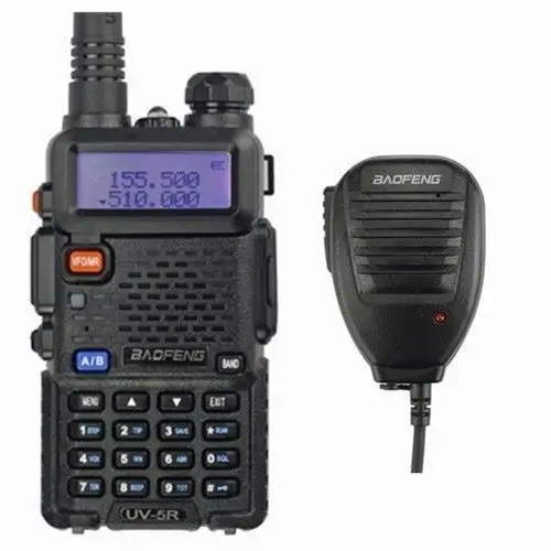 Baofeng UV-5R 136-174/400-520 MHz Walkie Talkie 5W UHF/VHF Dual Band Portable Ham 2 Ways Radio with Remote Speaker
Baofeng UV-5R 136-174/400-520 MHz Walkie Talkie 5W UHF/VHF Dual Band Portable Ham 2 Ways Radio with Remote Speaker