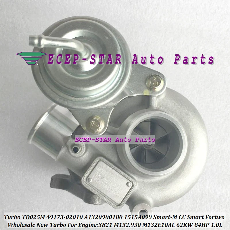 Turbo TD025M 49173-02010 080115139 For Smart-M CC For Smart Fortwo M 132E10AL 3B21 M132.930 M132E10AL 62KW 84HP 1.0L 999ccm 07-
Turbo TD025M 49173-02010 080115139 For Smart-M CC For Smart Fortwo M 132E10AL 3B21 M132.930 M132E10AL 62KW 84HP 1.0L 999ccm 07-